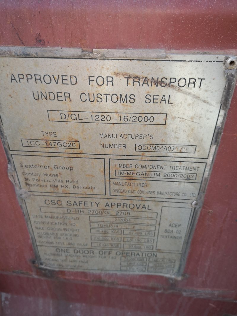 Used ISO 20' DC shipping container 002 - Image 7