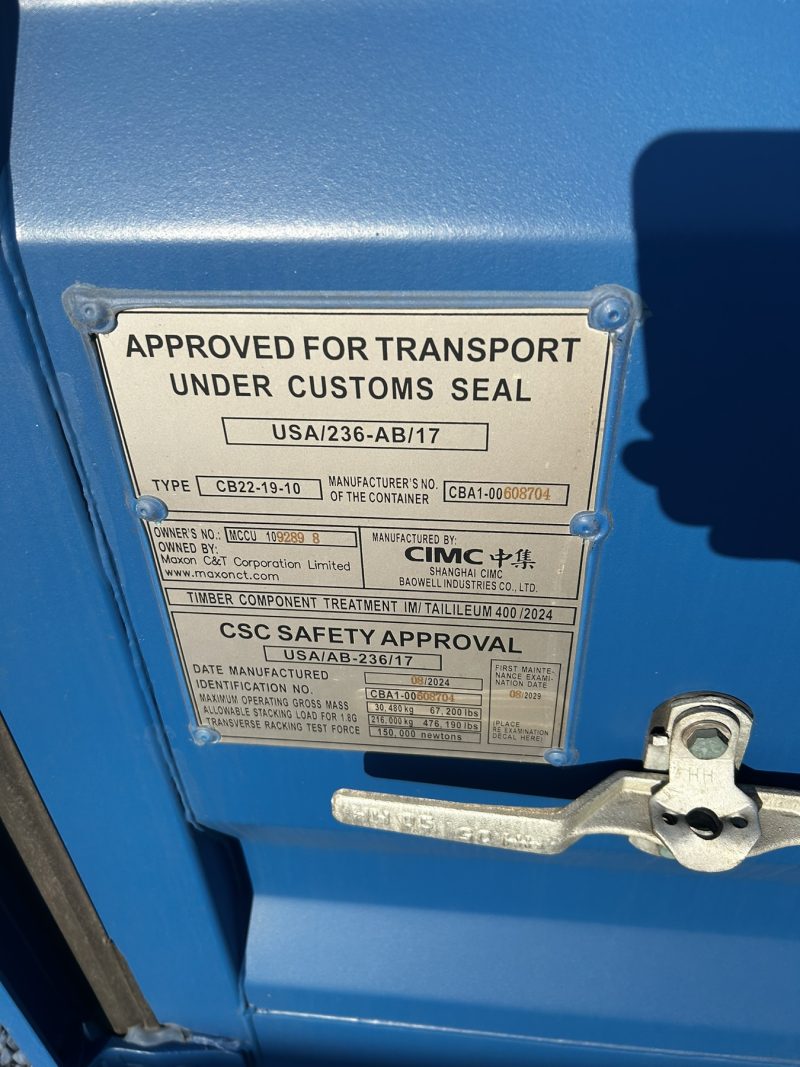 New/One-way ISO 20' DC shipping container 001 - Image 4